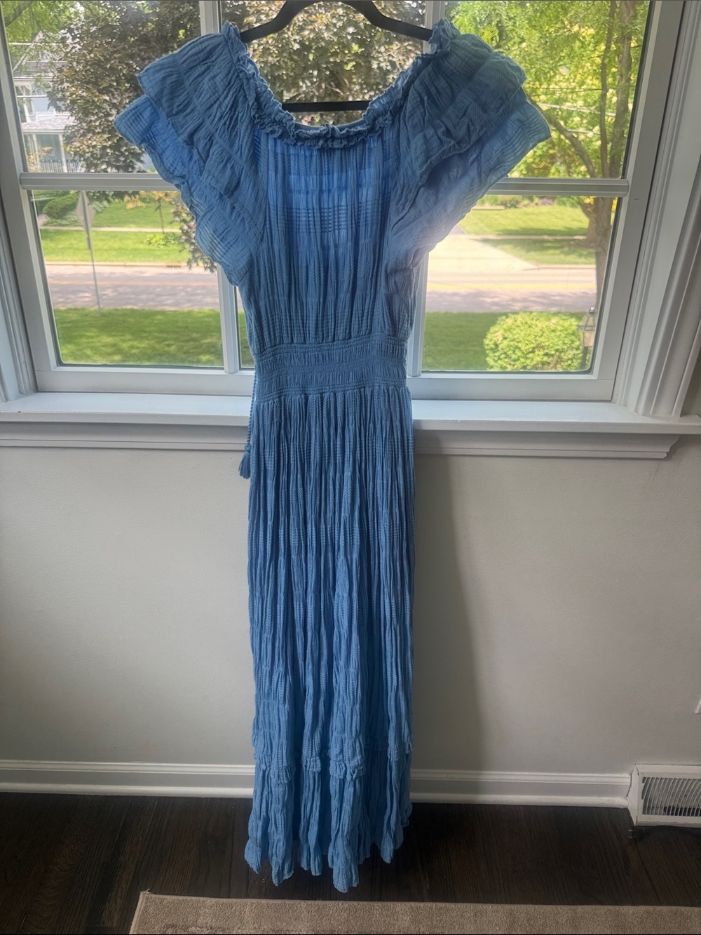 Cleobella Sky Blue Ruffled Maxi Dress - Picture 3 of 3